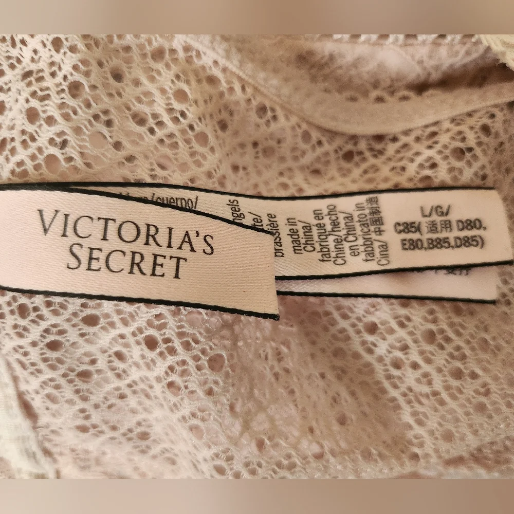 Victoria's Secret Dream Angels Lace Bralette Blush Wireless Mesh Lined Scalloped - Picture 6 of 8